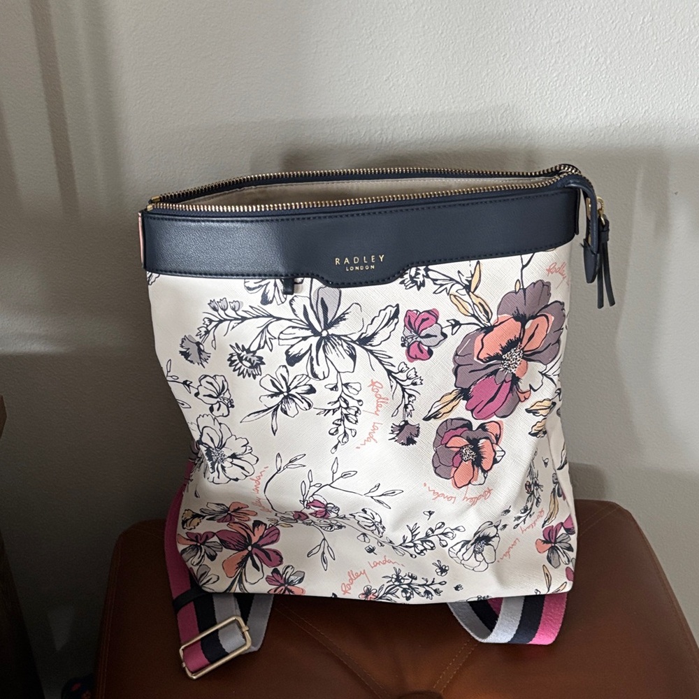 Radley London Floral Crossbody Bag - Cream and Black